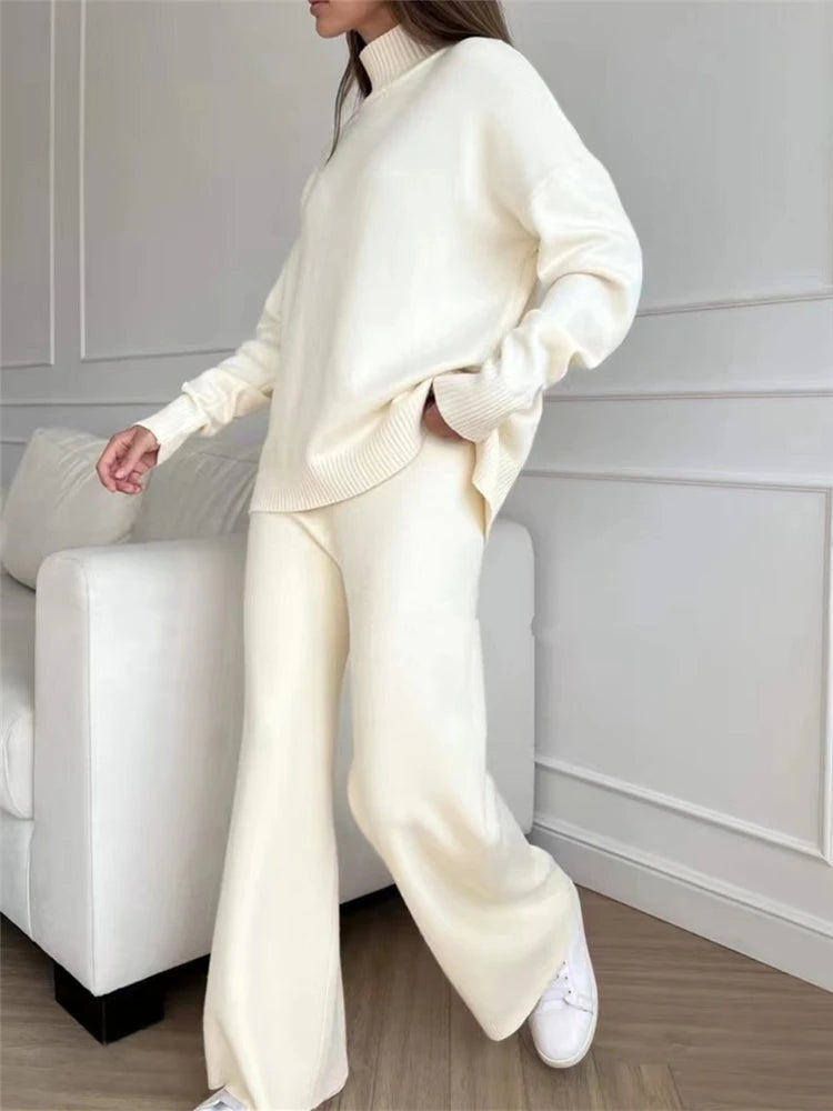 Women Sets Knitted Tracksuit