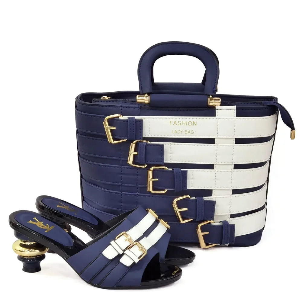 Women Plus Size Shoes and Bag Set for Party Wedding