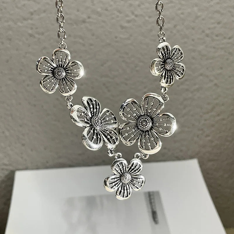 Bohemian Accessories Patchwork Flowers Pendant Necklaces