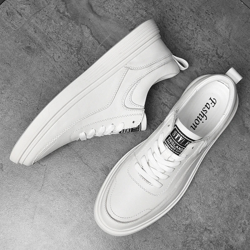 Genuine Leather Men Skateboard Shoes Youth Sneakers Designer Brand Vulcanize Footwear Fashion Male Casual Shoes New Trend Flats