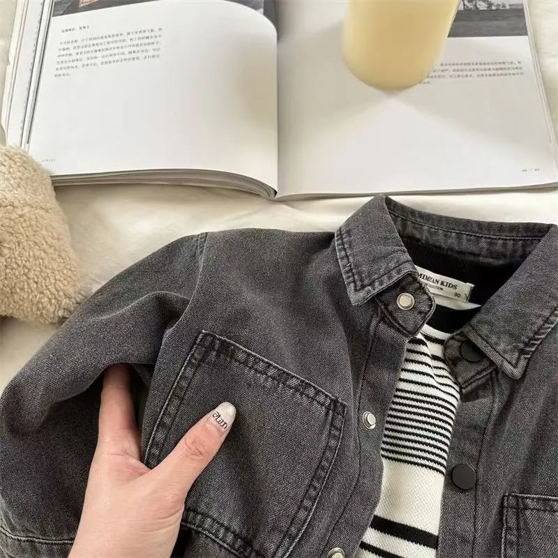 Boys Denim Shirt Children's Thin Jacket