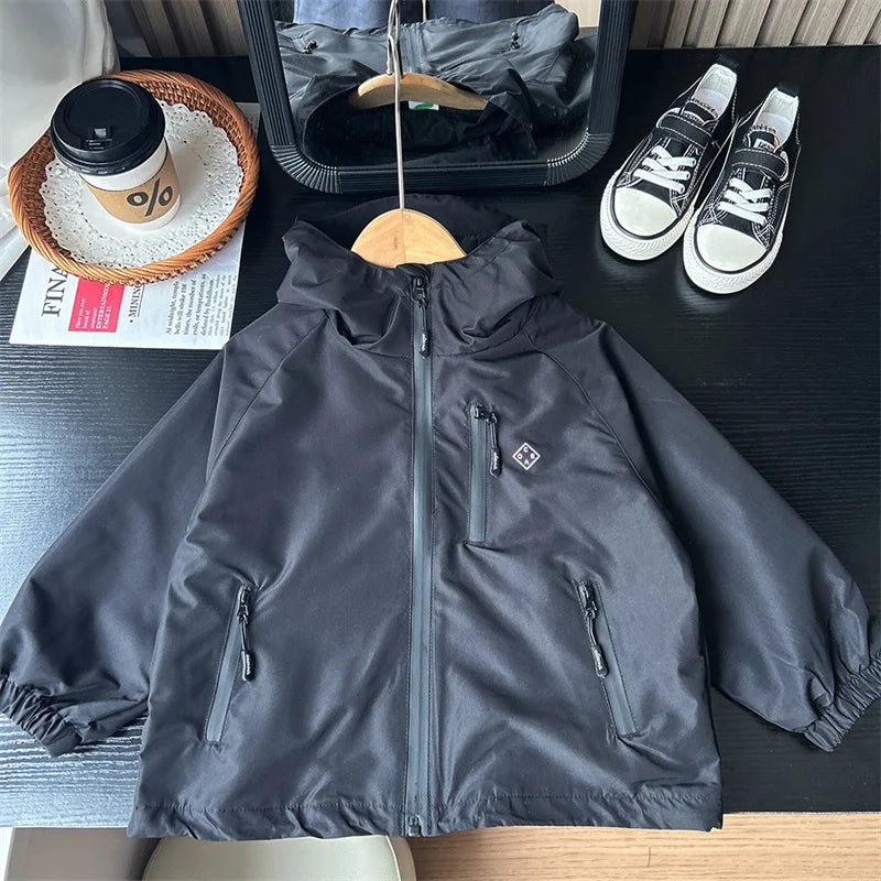 Children Hooded Loose Outerwear