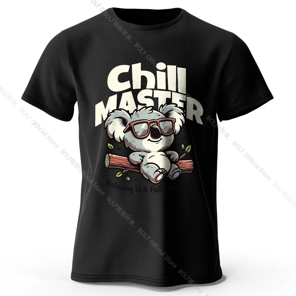 Whimsical Hand-painted Animal T-shirt 100% Cotton - Cute Cartoon Style Comfortable Wear for Kids & Adults