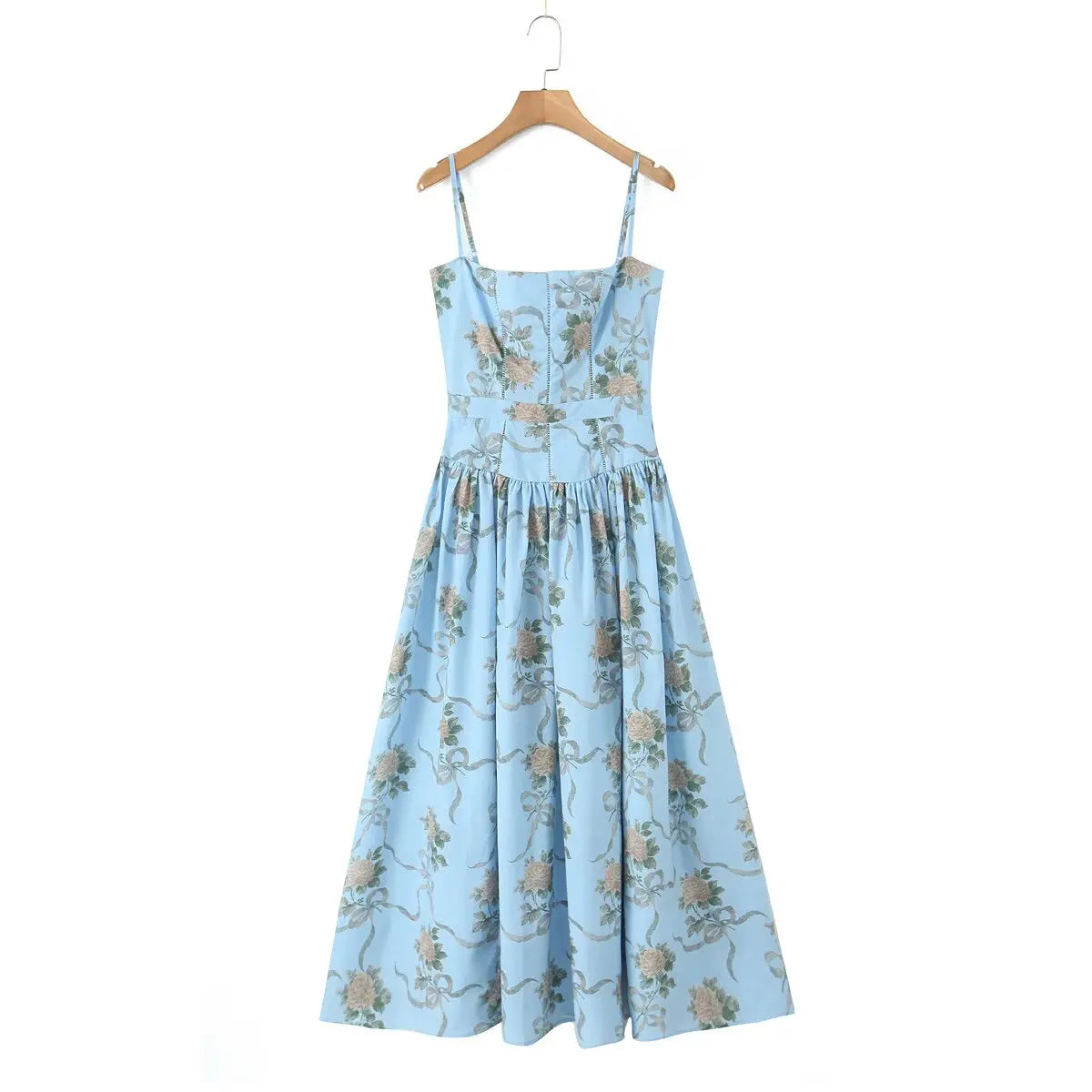 Summer Spring Floral Printed Women's Dress Elegant Retro Boho Party Dresses Elegant Vinatge A-line Maxi Vestidos 2025 New In