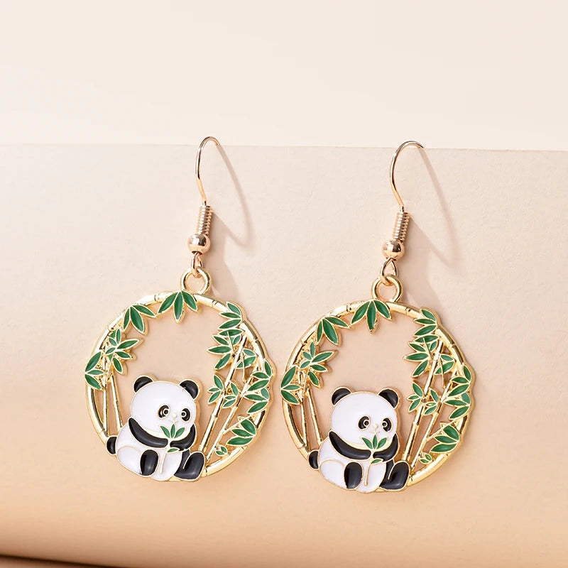 Fashion Cute Enameled Animal Dangle Drop Earrings