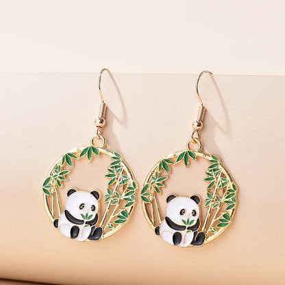 Fashion Cute Enameled Animal Dangle Drop Earrings