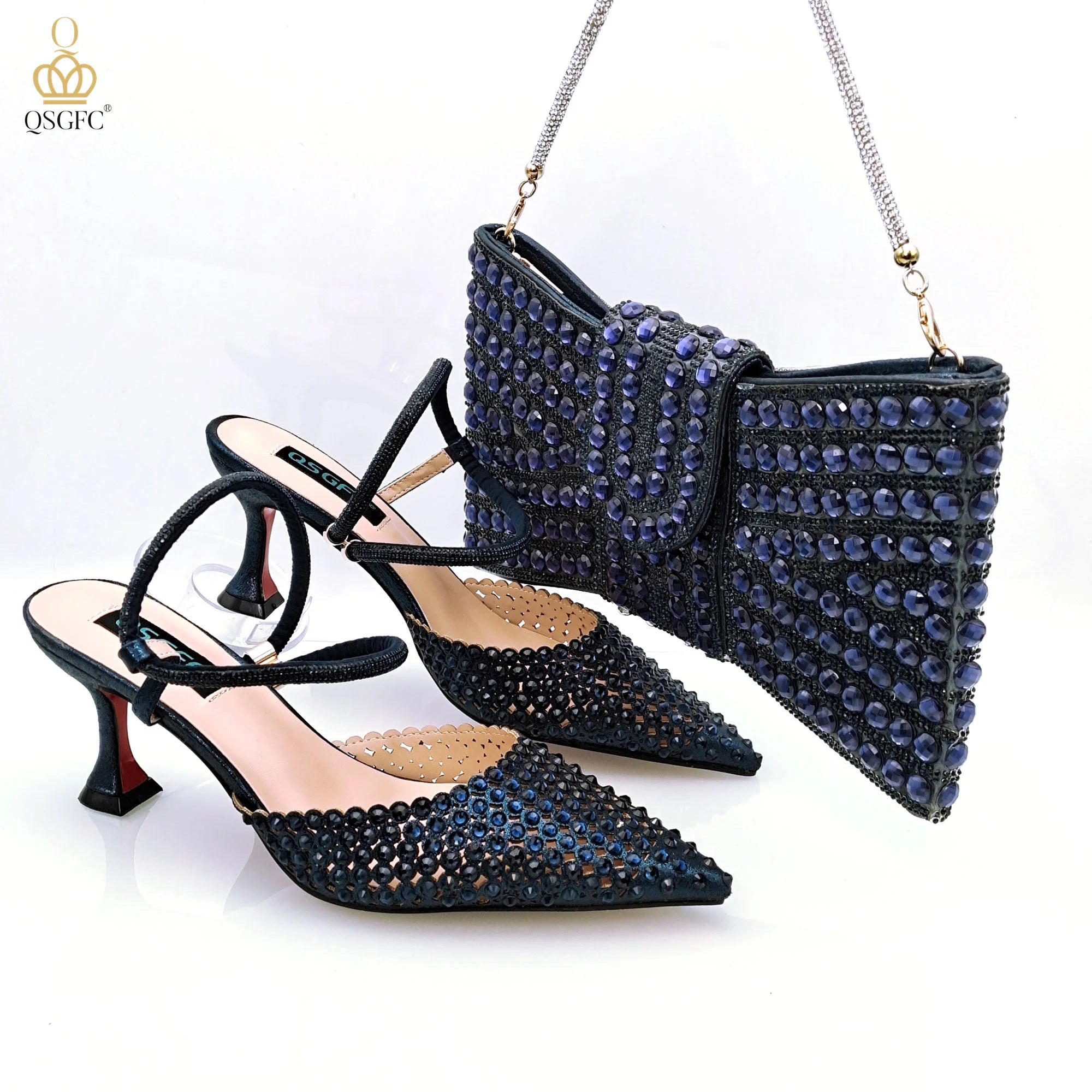 Shoes And Shoulder Bags High-Heeled Shoes And matching Envelope Bag