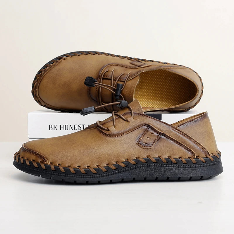 Handmade Leather Men's Penny Loafers Casual Office Business Shoes Fashion Party Wedding Moccasins Formal Male Slip on Footwear