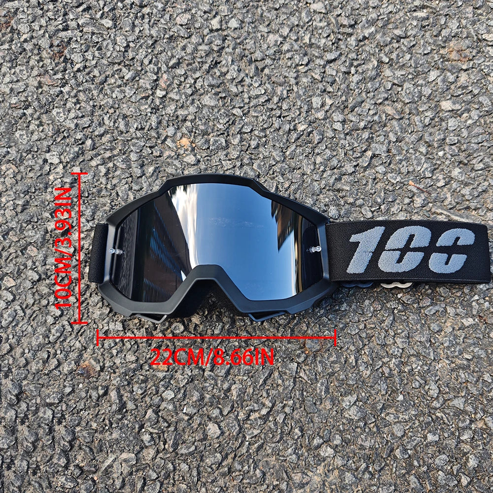 100 Motorcycle Goggles Cycling Glasses Outdoor Off-Road Ski Outdoor Sport MX ATV Dirt Bike Racing Motocross