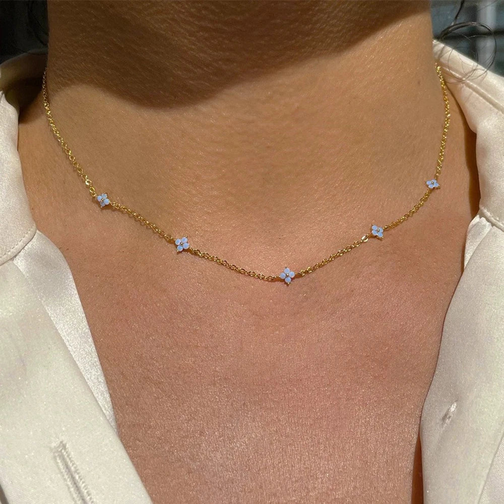 Stainless Steel Zircon Necklaces for Women