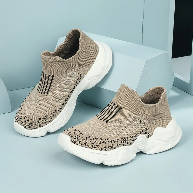 Children's Casual Shoes Fashionable Knitted Socks Sports Shoes For Boys And Girls Spring Summer Wear Mid To Large Size