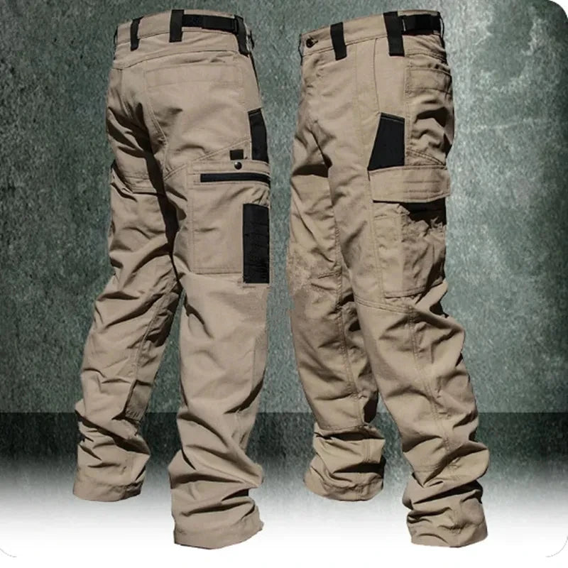 Man Multi-pocket Straight Cargo Trousers