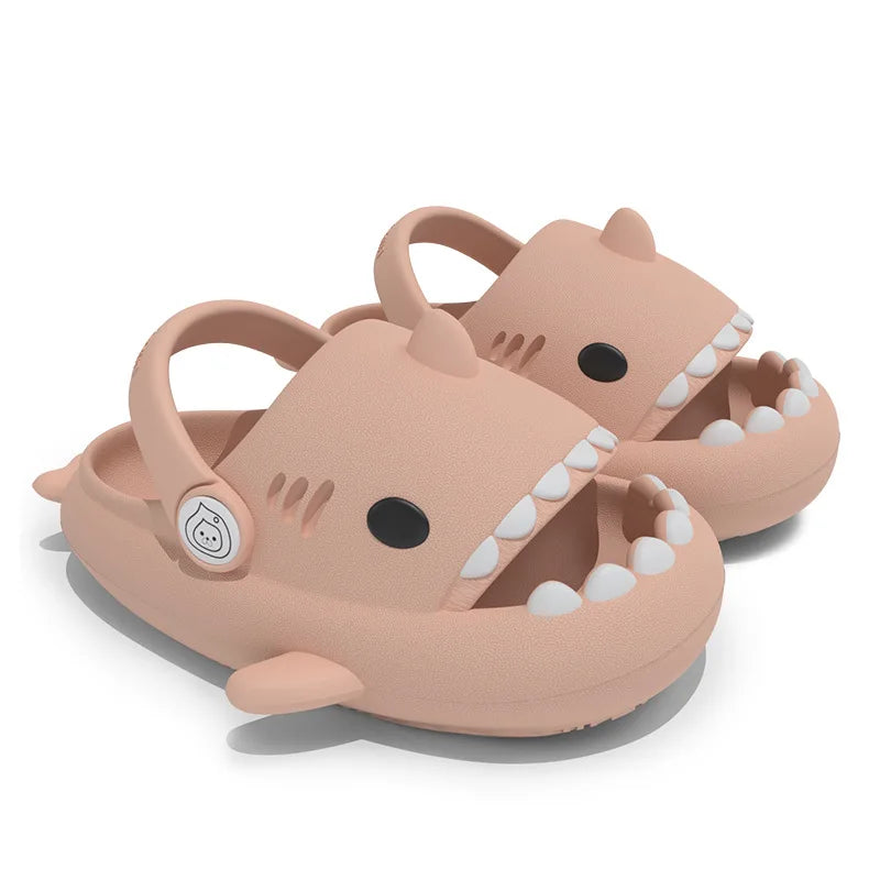 Boy Girl Cartoon Cute Sandal Shark Children Slippers Shoe Wear Anti-collision Non-slip Sandal Kid Baby Hole Shoes Women Slippers