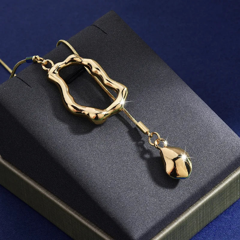 Stainless Steel Irregular Y-shaped Long Necklace for Women