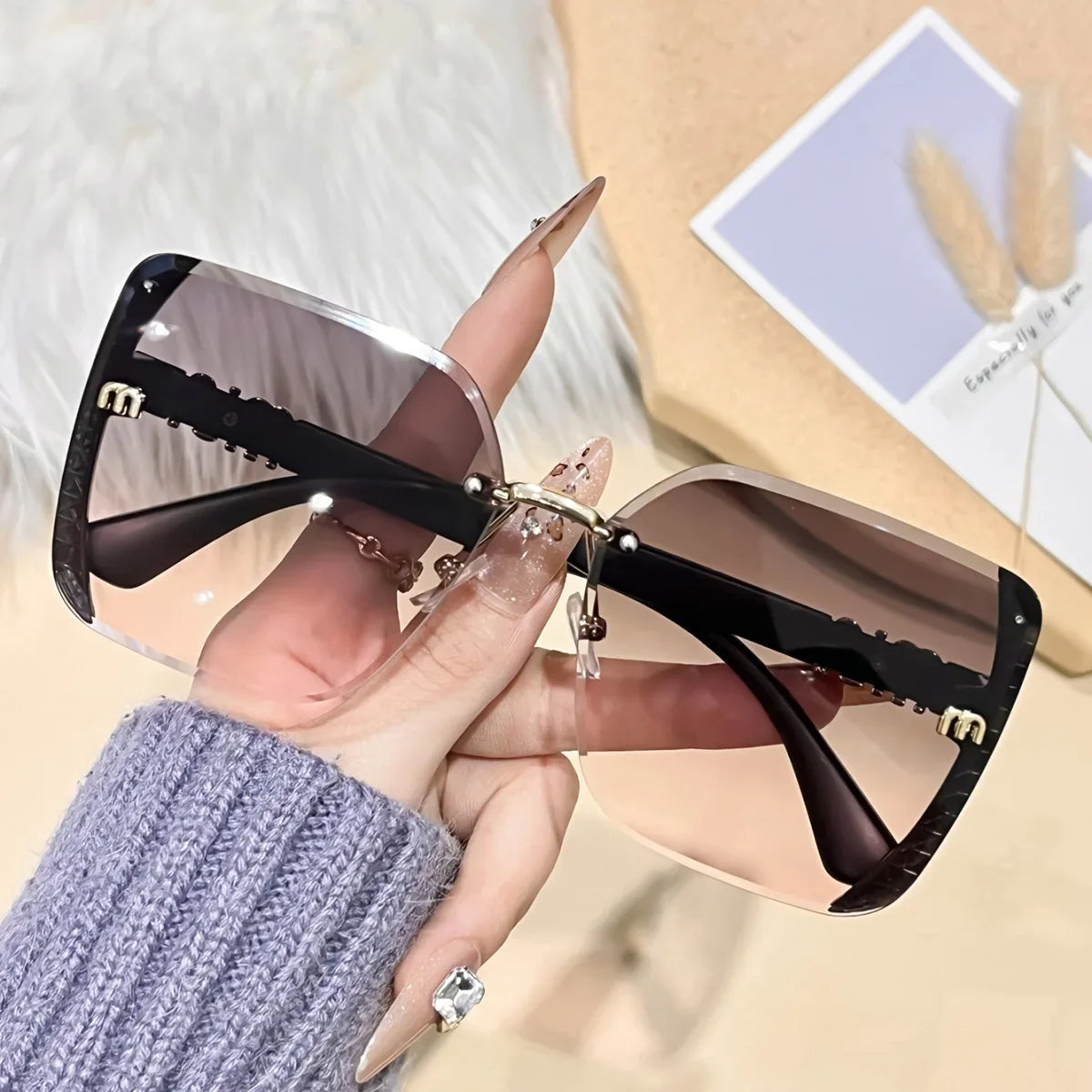 1 lunette de soleil pour femme de style rétro européen et américain, tendance polyvalente pour l'été, protection solaire et UV, légère