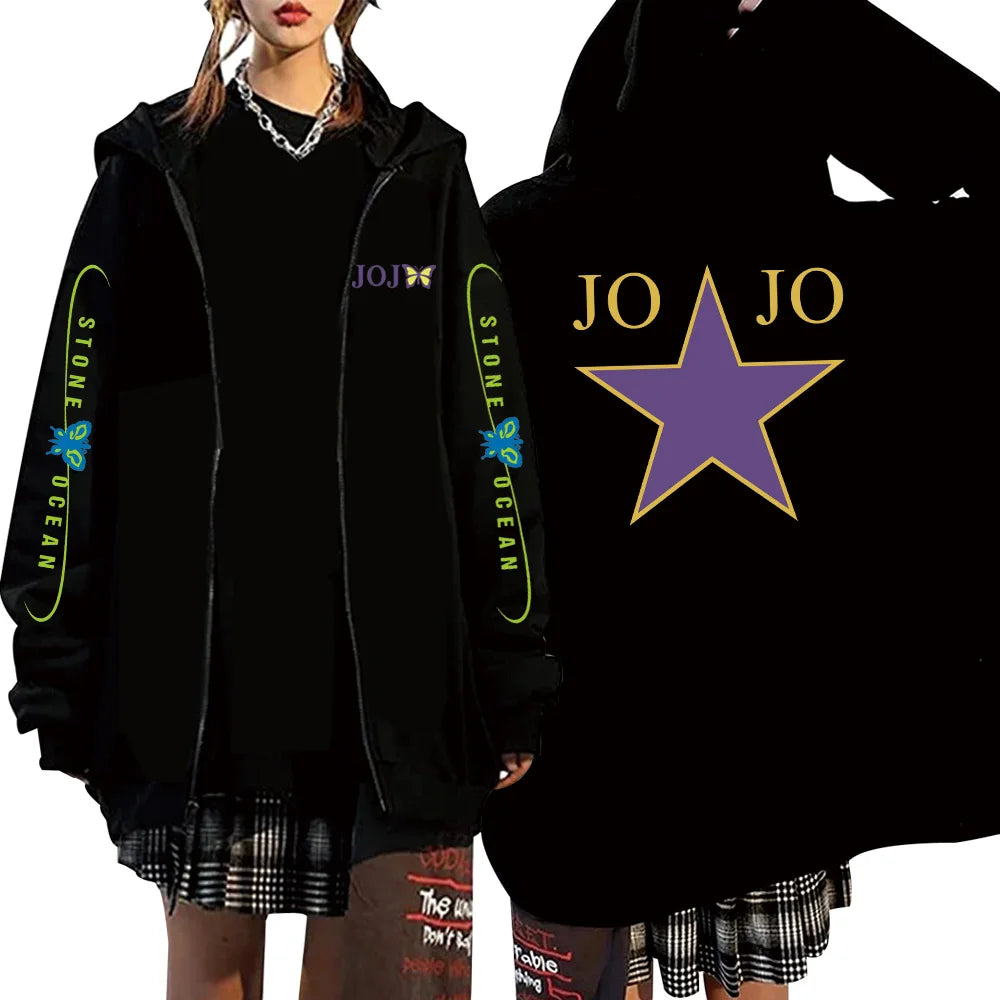 Anime Jojo's Bizarre Adventure Stone Ocean butterfly Hoodies