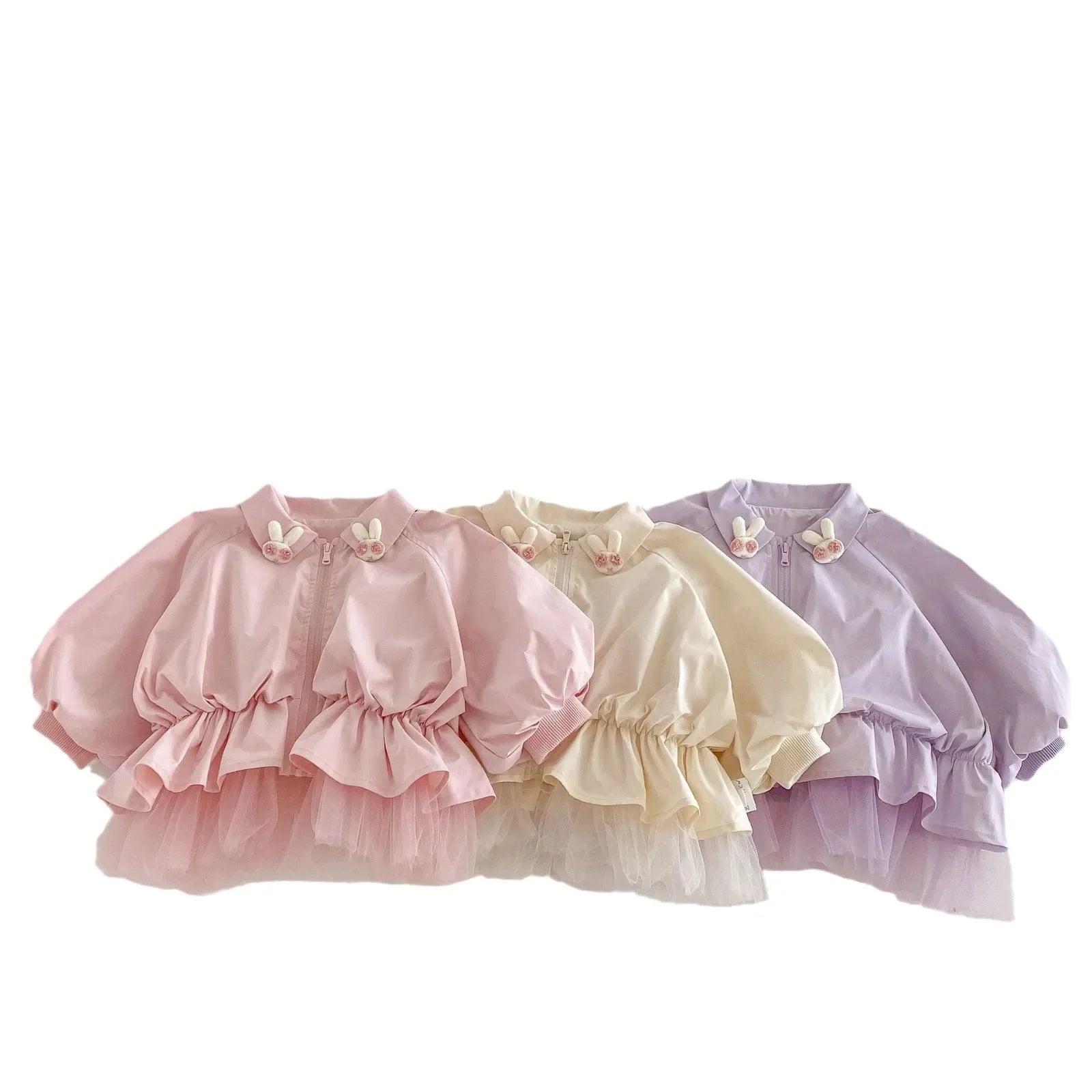 Baby Girl Solid Color Trench Coat