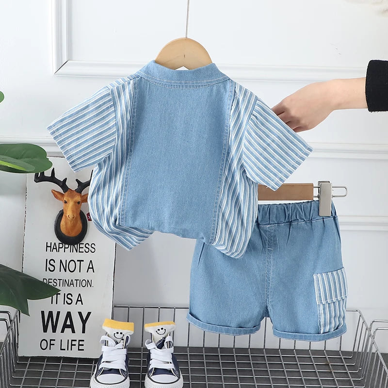 Infant Fashion Boys Denim Clothing Sets