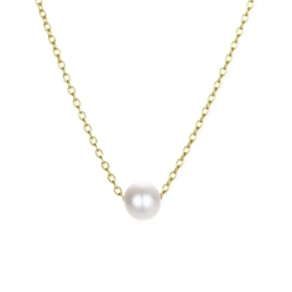 Mariasz Minimalist Gold Color Stainless Steel Heart Chain Necklace for Women