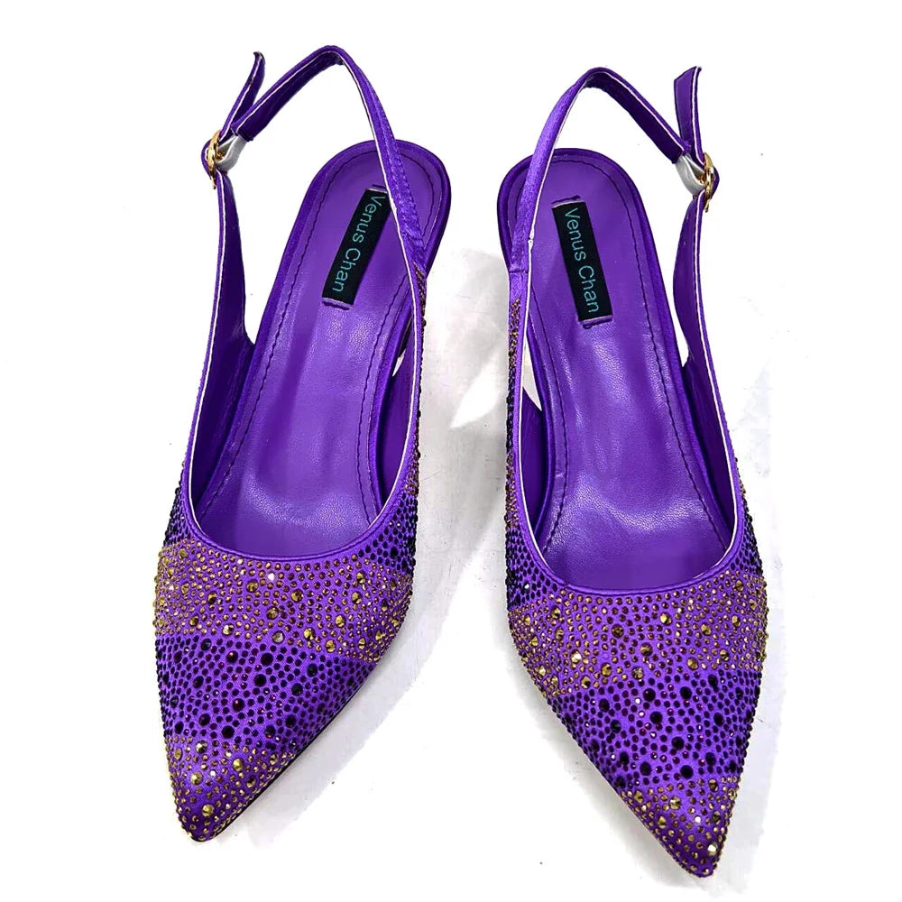 Evening Party Shoes And Bag Set Hollow Design Bag With Shoes