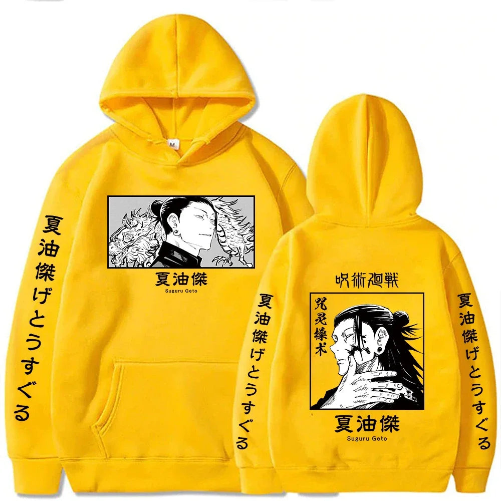 Anime Jujutsu Kaisen Suguru Geto Hoodies, Oversized Sweatshirts