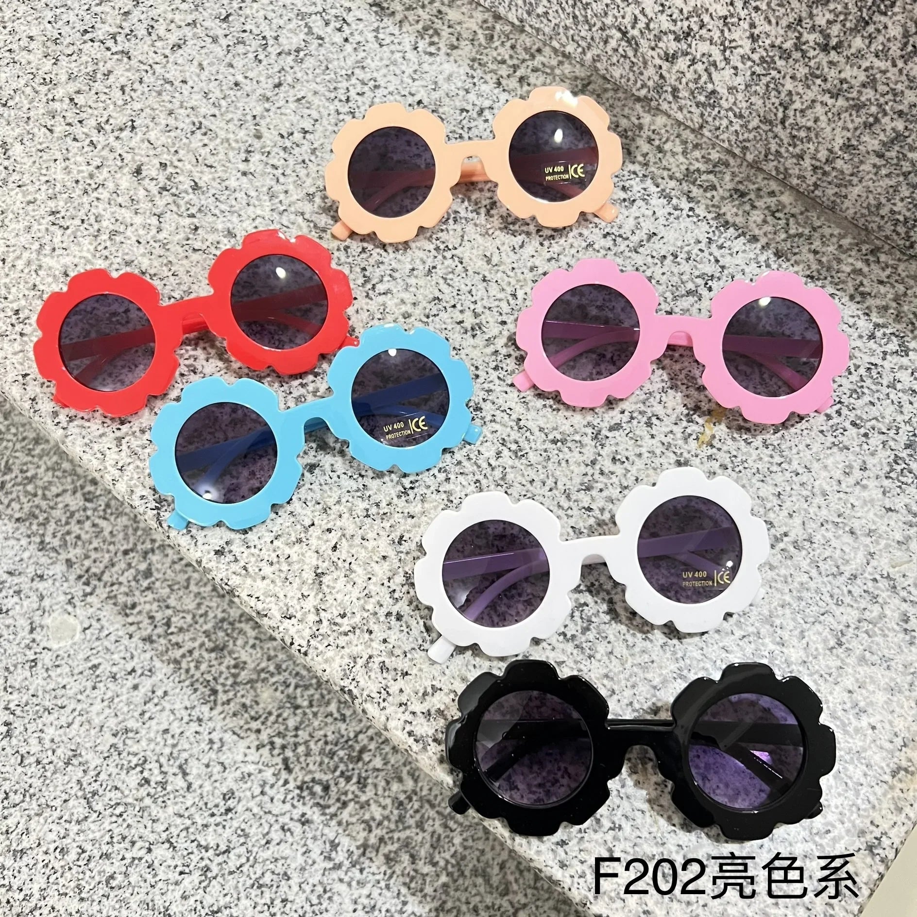 2023 new cute children's frosted glasses  color series baby sunglasses
