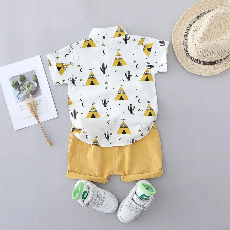 2PCS Children's Short Sleeved Shorts