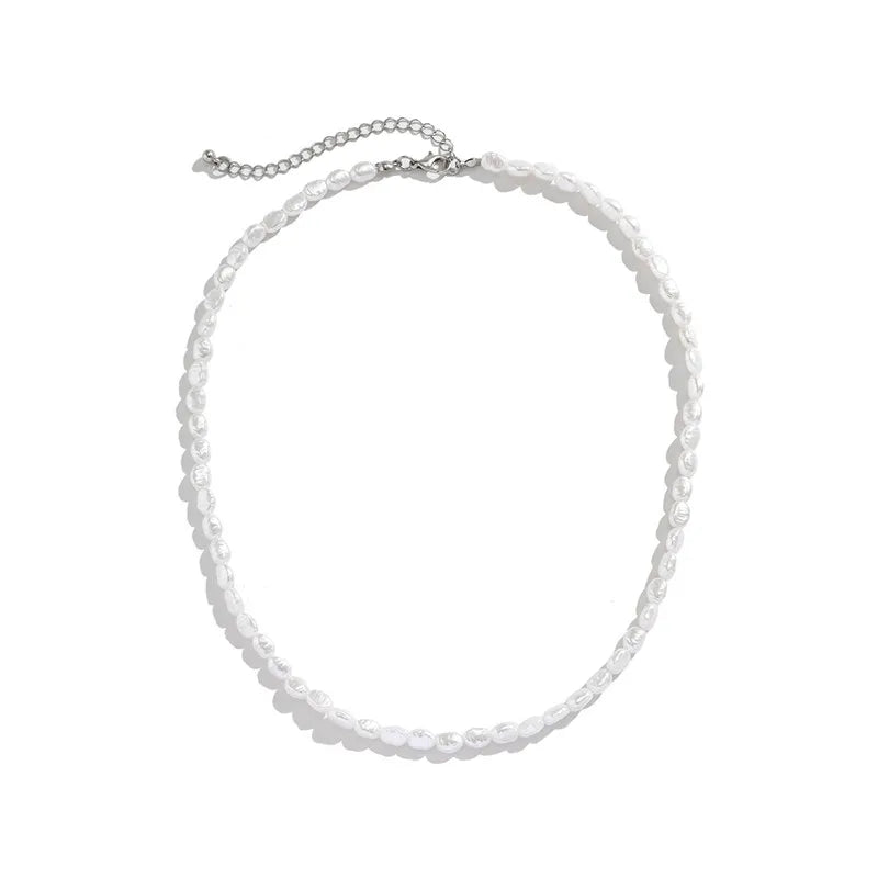 Simple Imitation Pearl Choker Necklace for Women