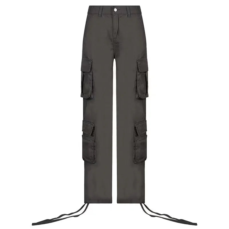 2024 European and American New Women's Street Hip Hop Style Low Waist Fashion Trendy Workwear Denim Casual Pants for Women