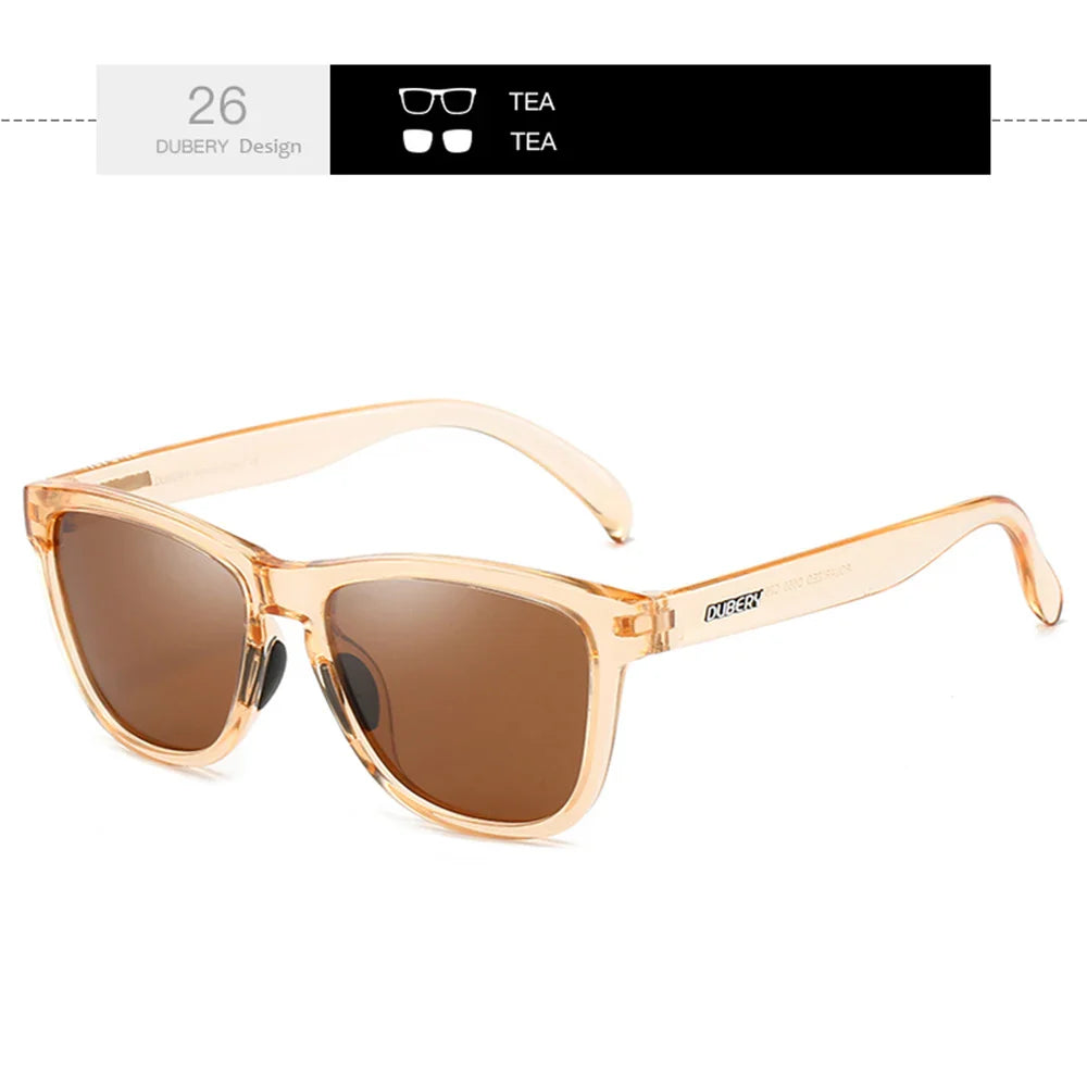 DUBERY Full Rim Polarized Sunglasses For Men And Women 28 Colors Model 550