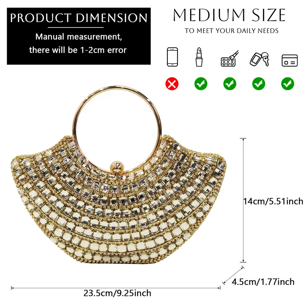 High Heel Gold Color Atmospheric Luxury Pattern With Rhinestones Party Ladies Shoes