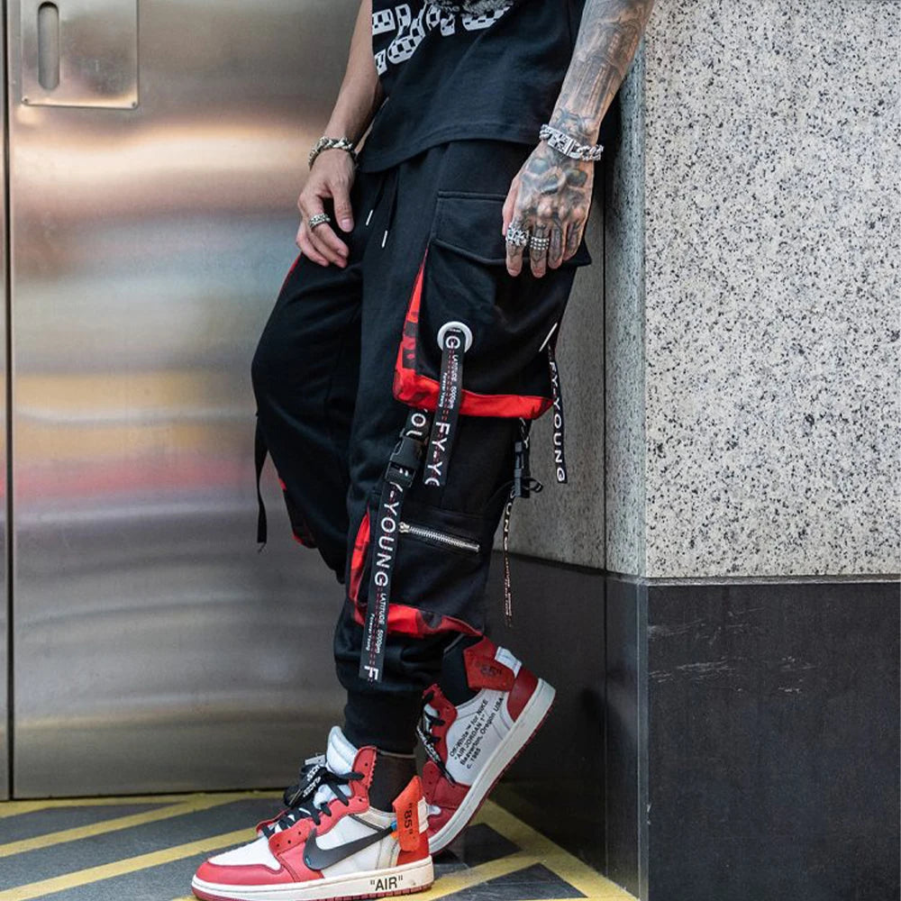 Cargo Pants Men Hip Hop Multi Pockets Track Trousers