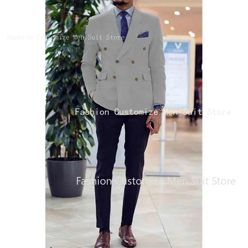 Double Breasted Prom Suits For Men