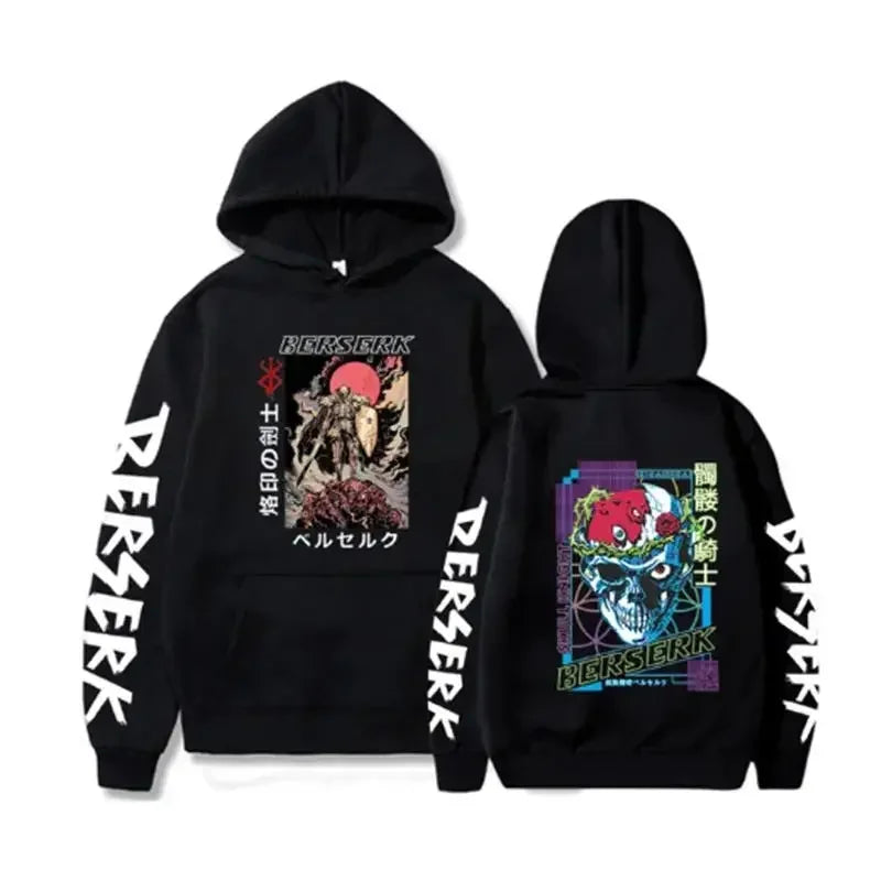 Berserk Guts Hoodies Men Women Graphic Print Long Sleeve Streetwear