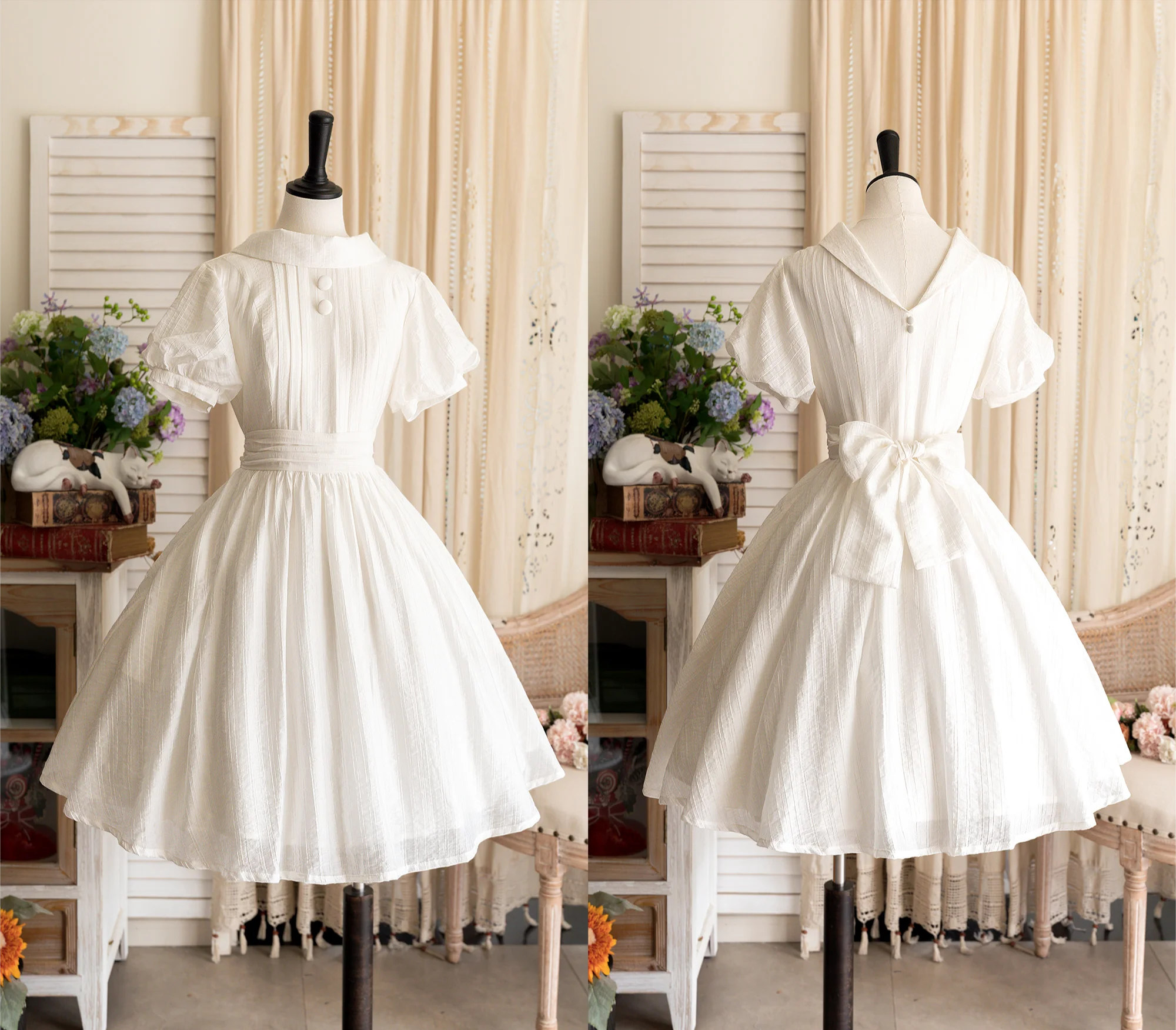 Retro Pastoral Style Elegant CLA Classical Tencel Dress for Women