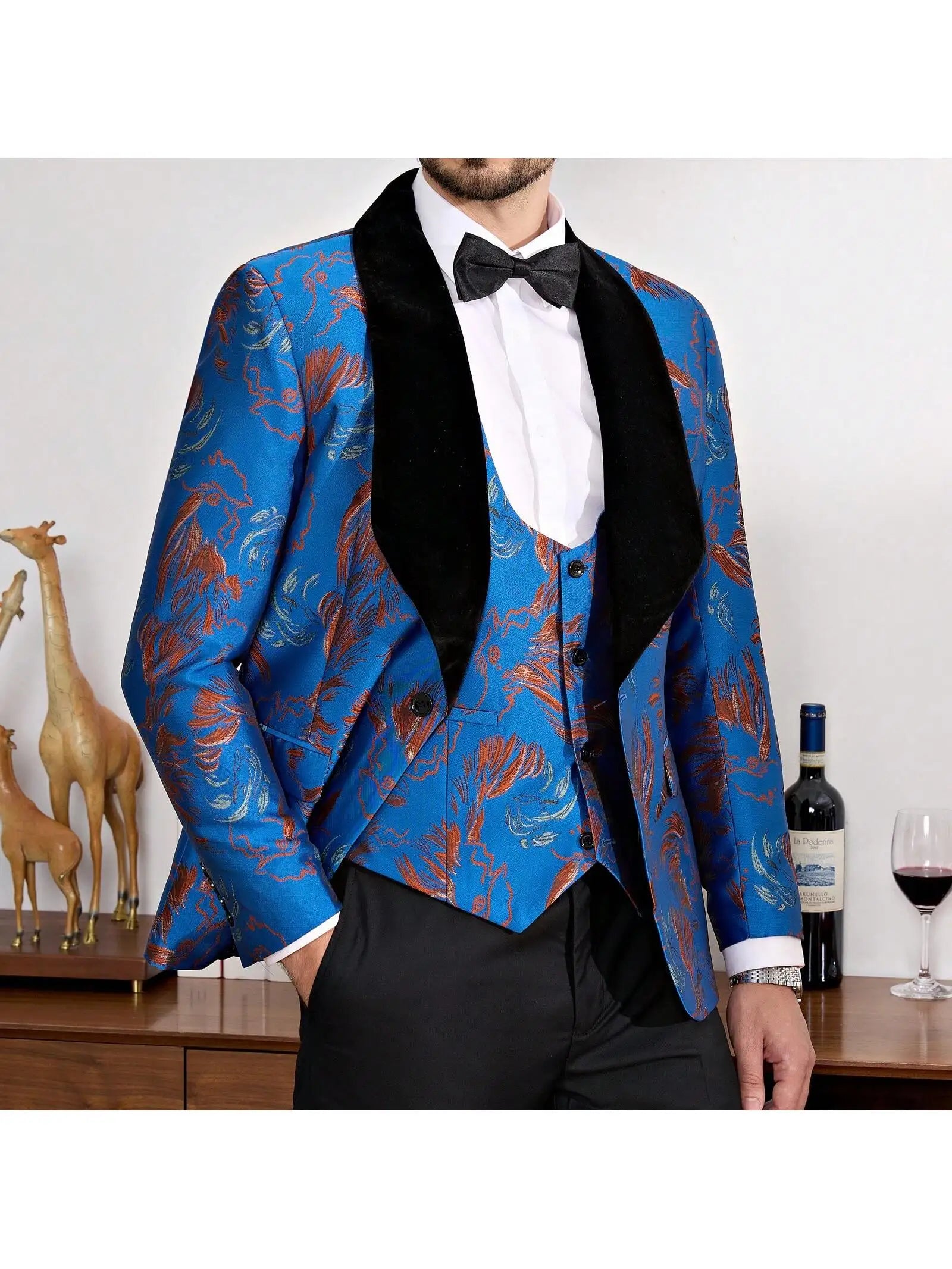 Tuxedo Suits for Men 3 Piece Regular Suit
