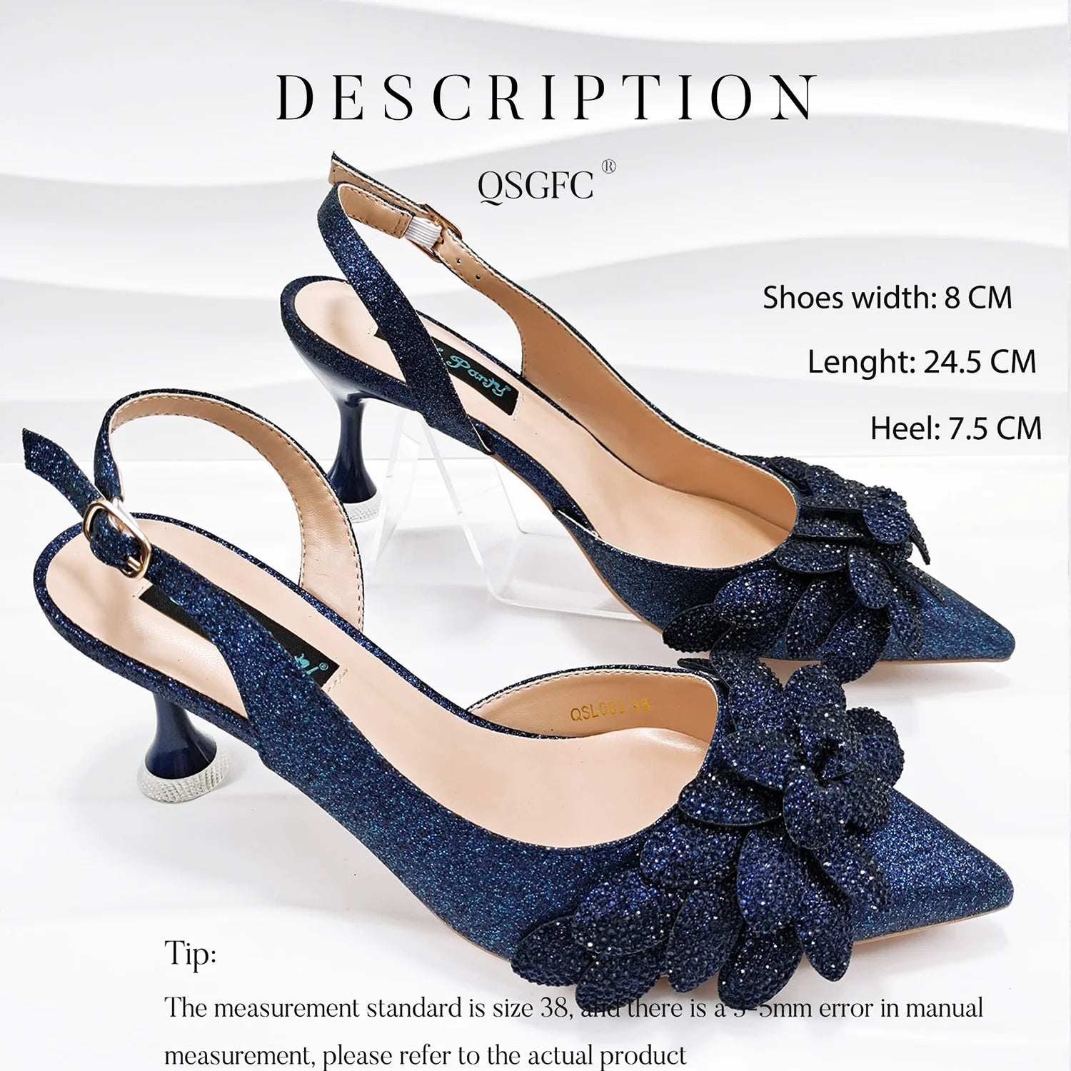 Handmade Garland Gag and Shoes Pointed Toe Pumps Crystal Handle Clutch