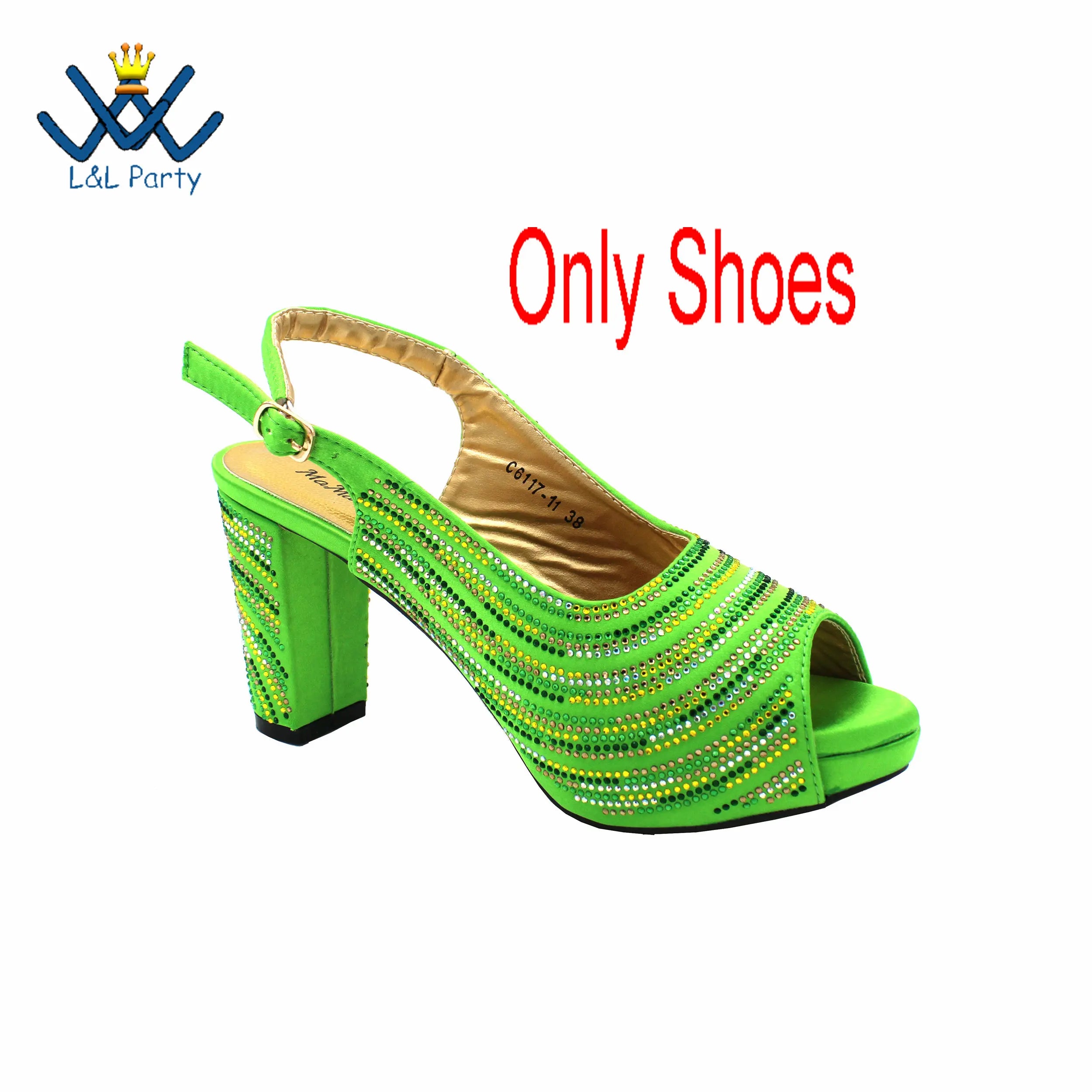Classics Peep Toe Lemon Green Color Sandals High Quality Shoes