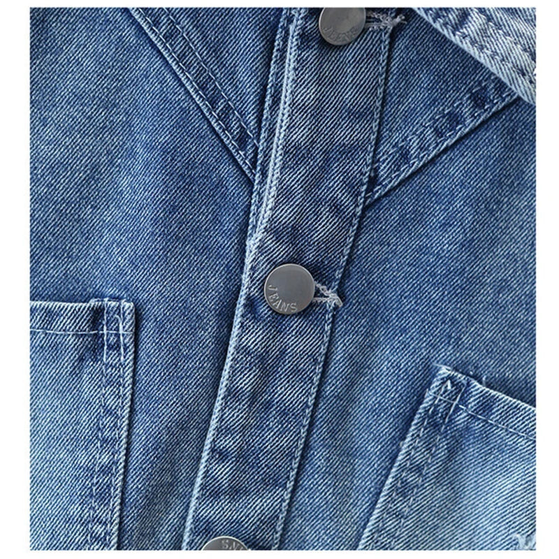 Girls Denim Casual Outerwear