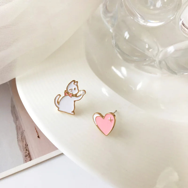 Flower Cute Animal Dangle Earrings For Women