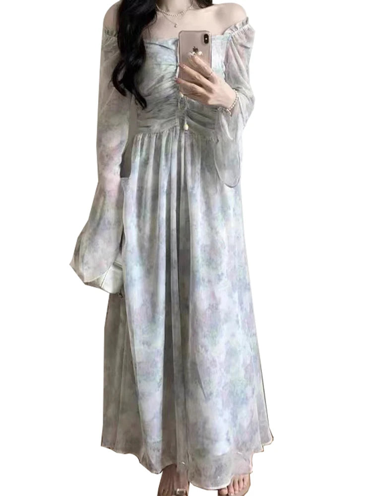 Summer Sporty Chic French White Dress Women's Long Bubble Sleeve Comfortable Design Niche Primrose Style for Best Fit