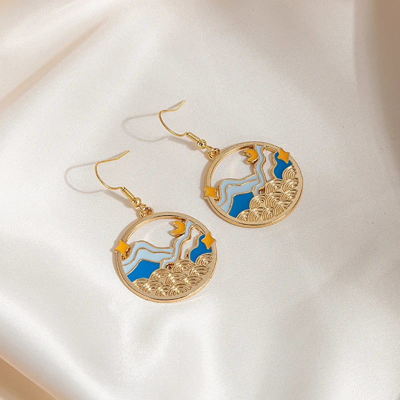 Fashion Cute Enameled Animal Dangle Drop Earrings