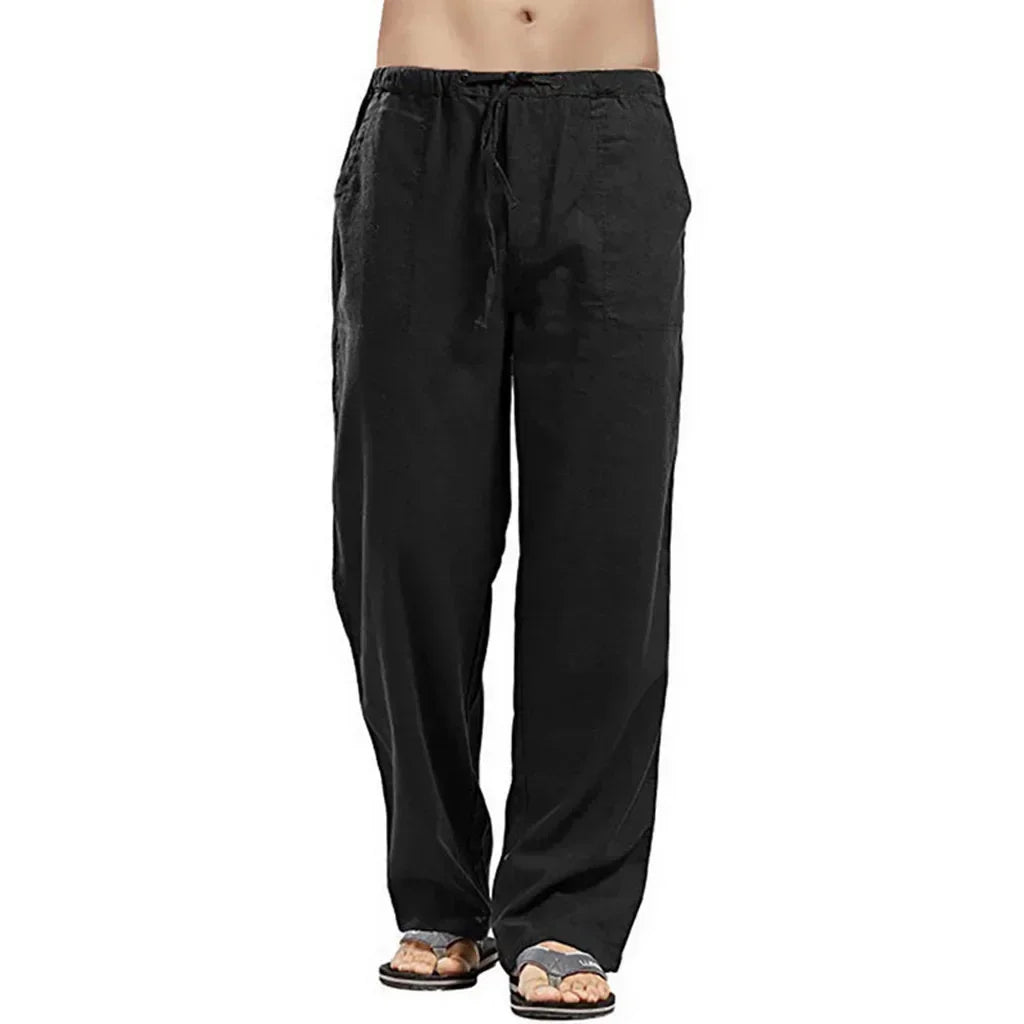 Men's Cargo Trousers Linen Pants