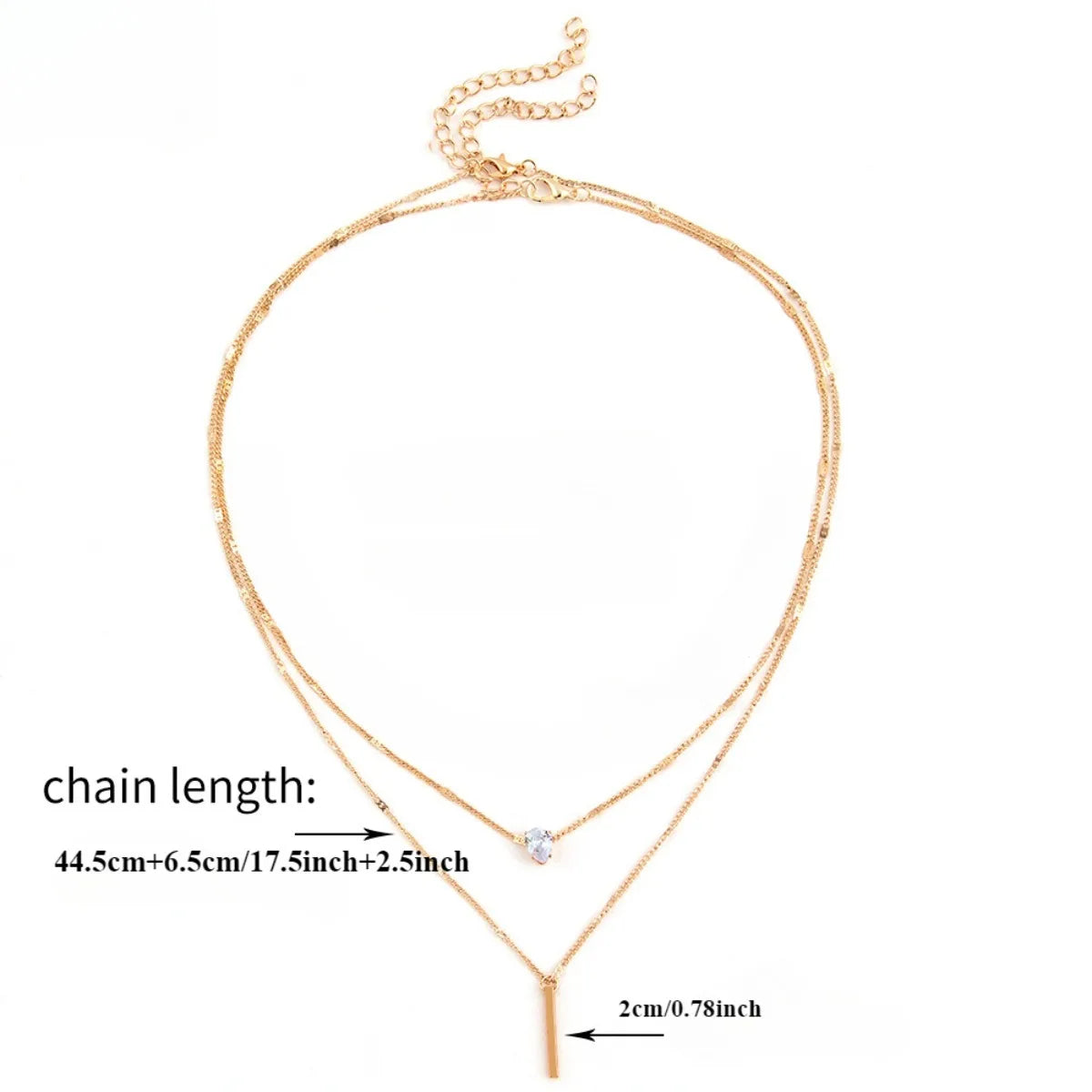 Star Heart Shape Water Drop Pendant Chain Necklace