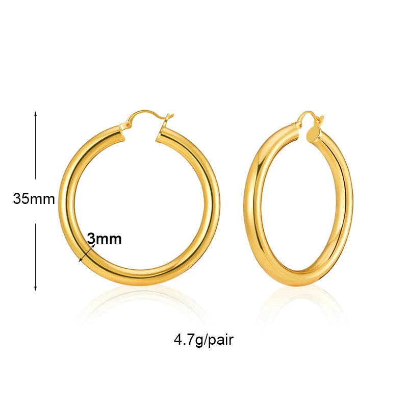 Gold Color Long Chain Dangle Earrings For Women