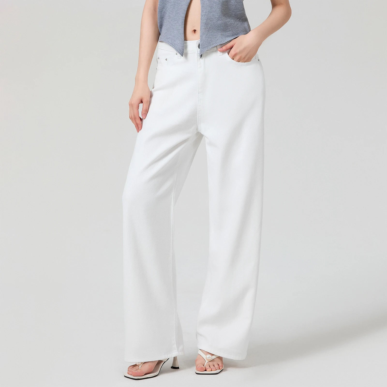 Women Solid Color Loose Long Pants