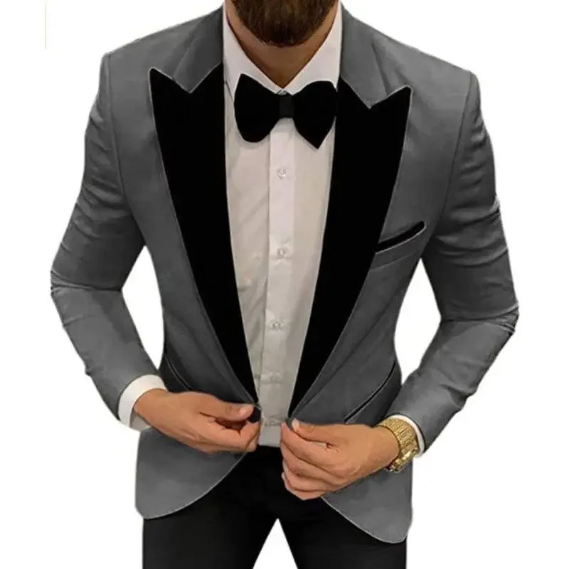 2 Piece Solid Men Suits For Wedding