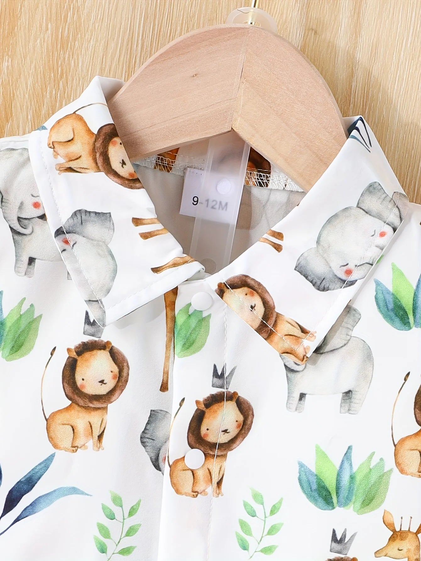 Baby Boy Casual Small Animal Print Short Sleeve Shorts