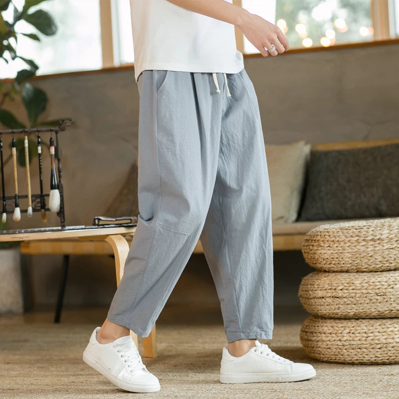Men's Trousers Cotton Linen Fashion Casual Pants