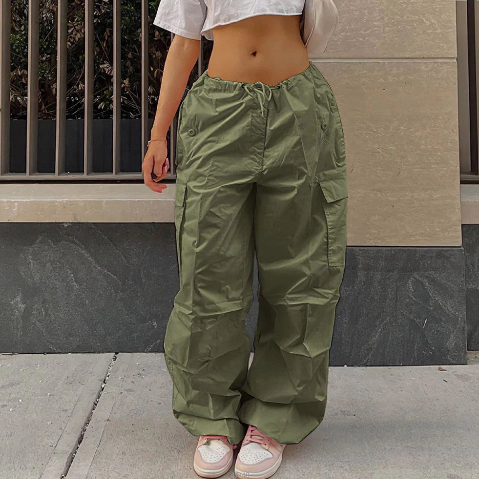 Y2K Clothing Oversized Plus Size Low Waist Parachute Loose Sweatpants